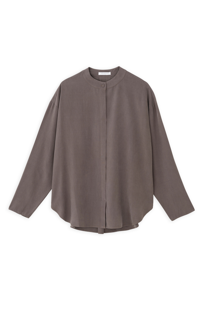 MODAL OVERSIZED SHIRT TAUPE