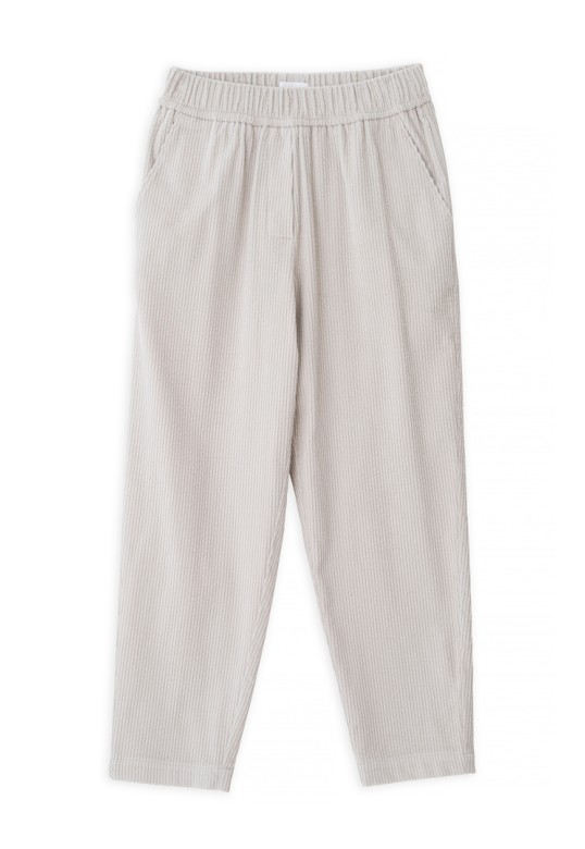 CORDUROY JOGGER PANTS DUSTY WHITE