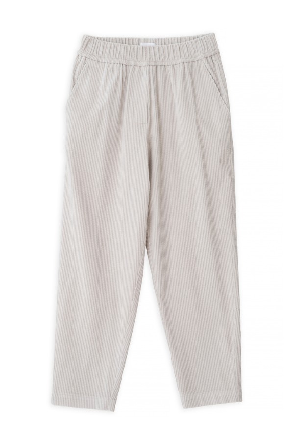 CORDUROY JOGGER PANTS DUSTY WHITE