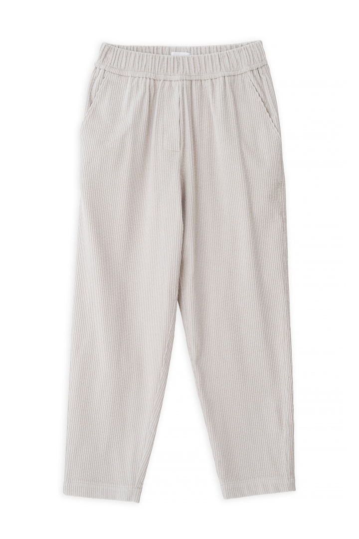 CORDUROY JOGGER PANTS DUSTY WHITE