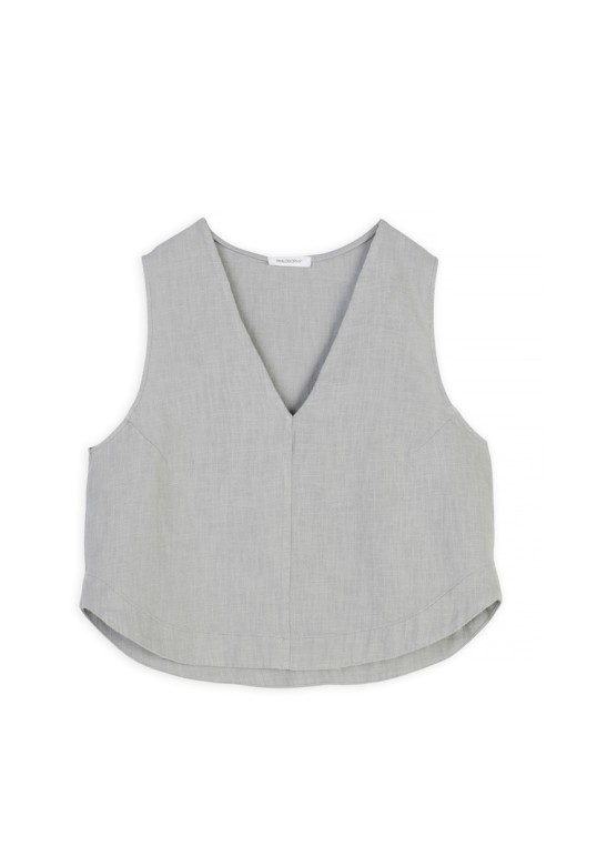 RAMMIE CROPPED TOP LIGHT GREY