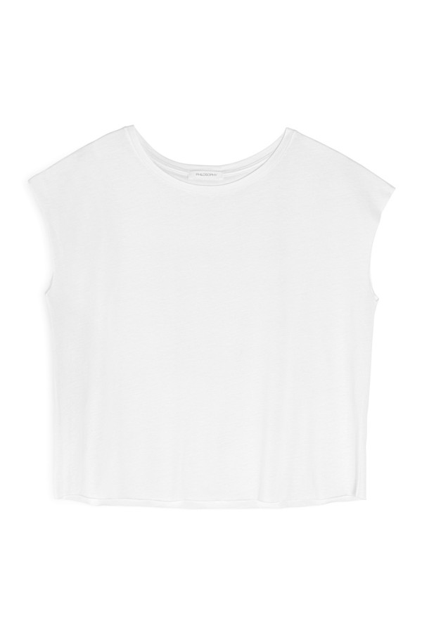 ORGANIC JERSEY CROPPED TOP WHITE