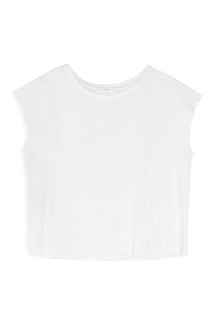 ORGANIC JERSEY CROPPED TOP WHITE