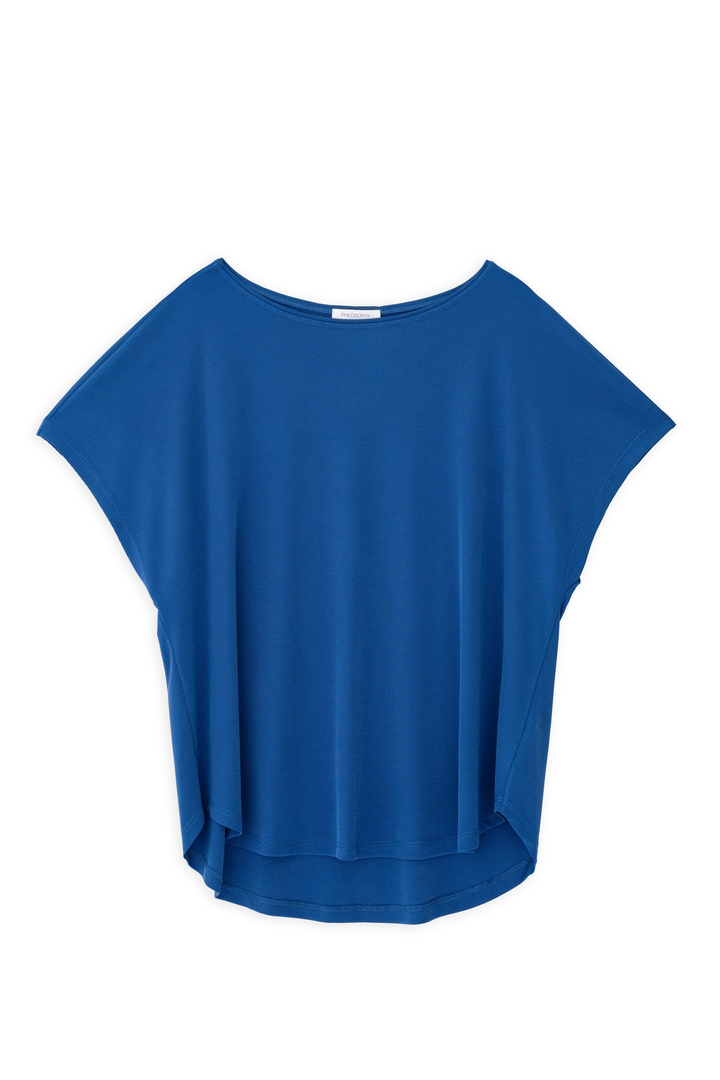 RIB OVERSIZED TOP ROYAL BLUE