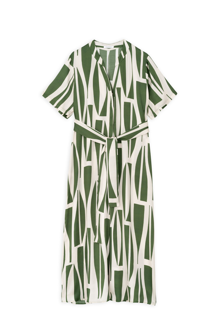 SATIN PRINT JUMPSUIT GREEN