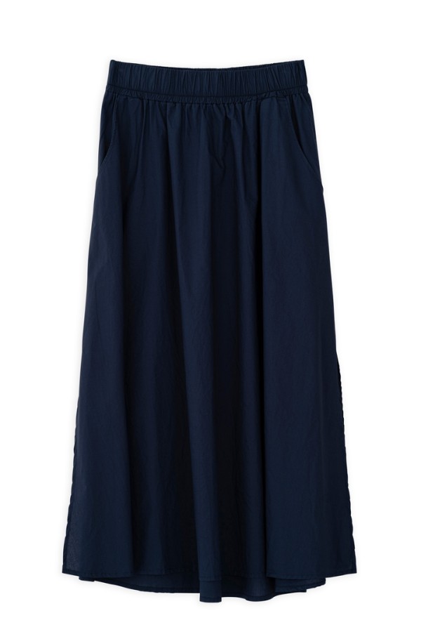 POPLIN SKIRT DARK BLUE