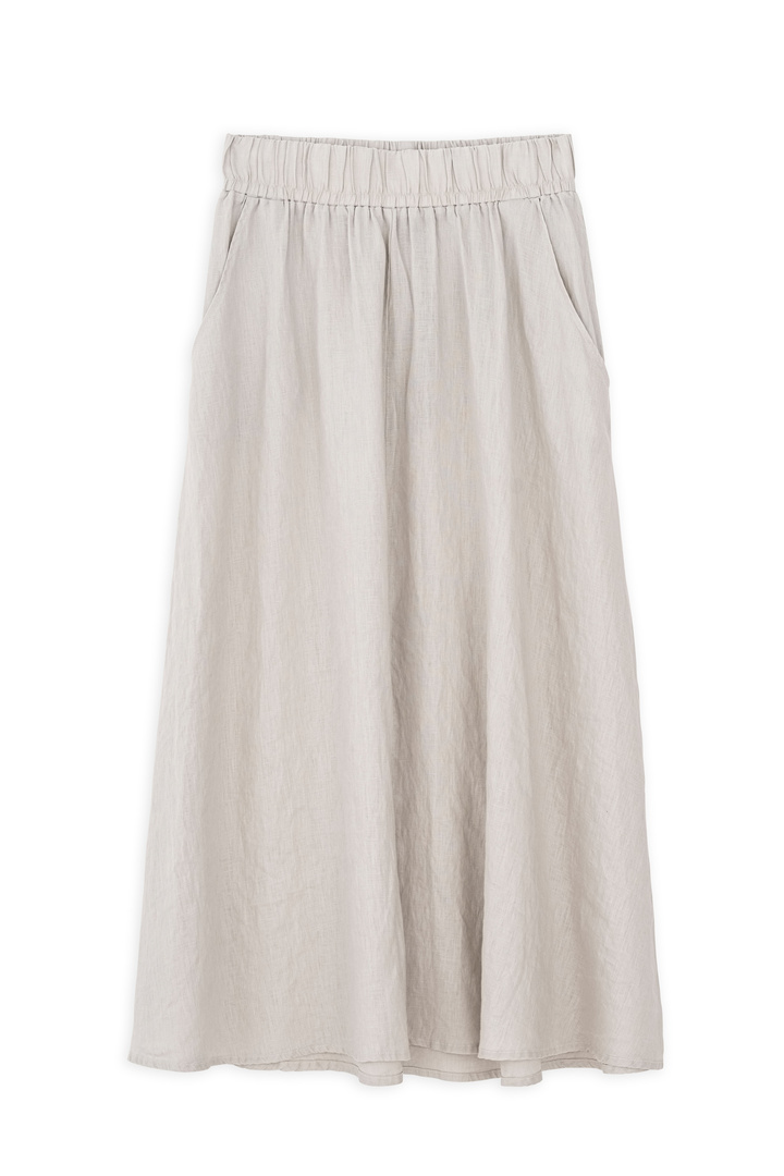 LINEN SKIRT LIGHT BEIGE