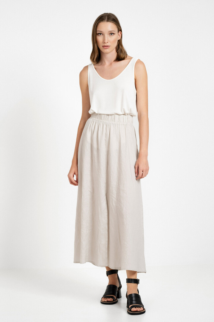 LINEN SKIRT LIGHT BEIGE