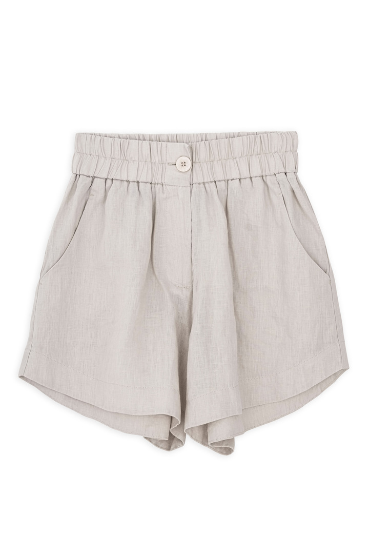 LINEN SHORTS LIGHT BEIGE