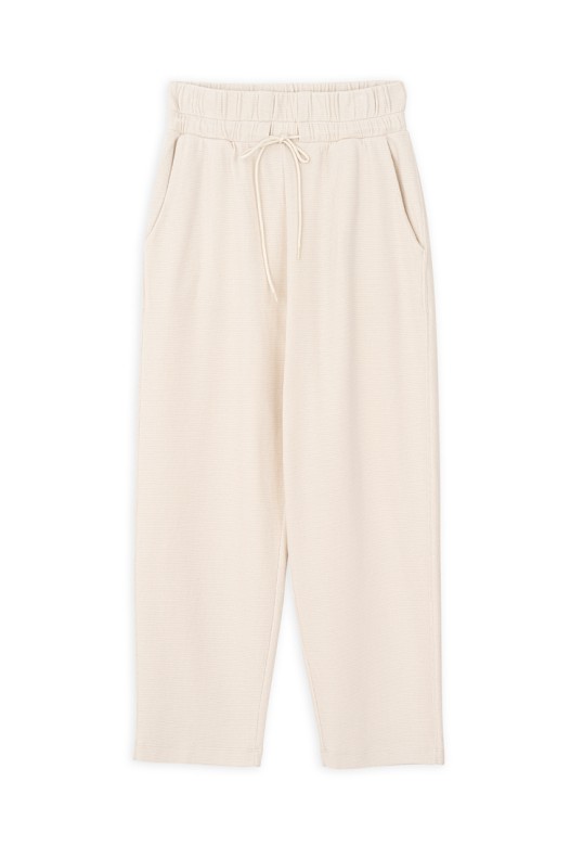 FUTTER WAFFLE RELAXED JOGGER PANTS DUSTY WHITE