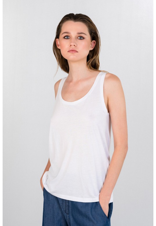 ORGANIC JERSEY TANK TOP WHITE