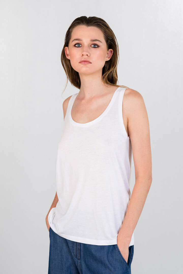 ORGANIC JERSEY TANK TOP WHITE