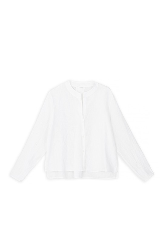LINEN CROPPED SHIRT WHITE