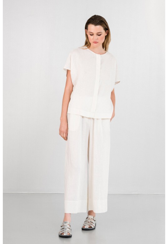 LINEN LOOSE SHIRT CREAM