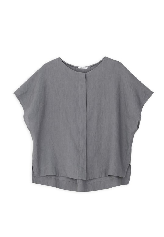 LINEN LOOSE SHIRT GREY