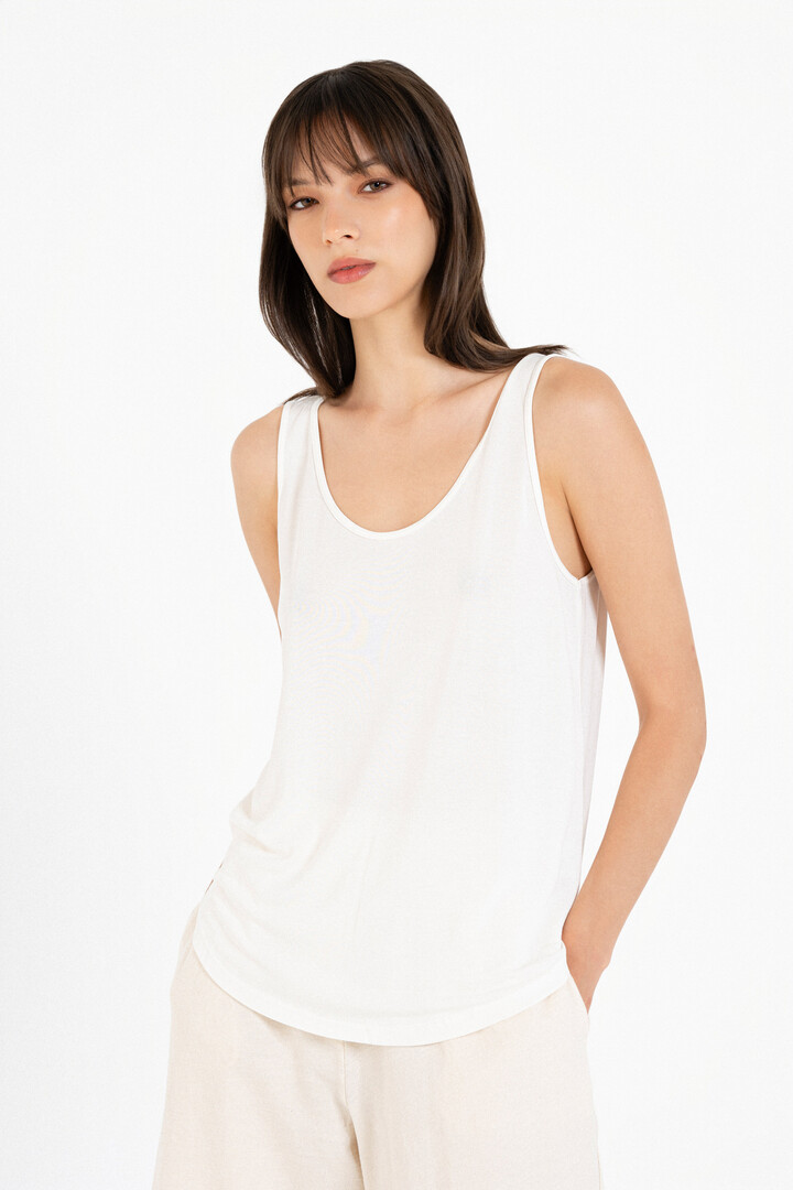 BASIC CUPRO TANK TOP OFF WHITE