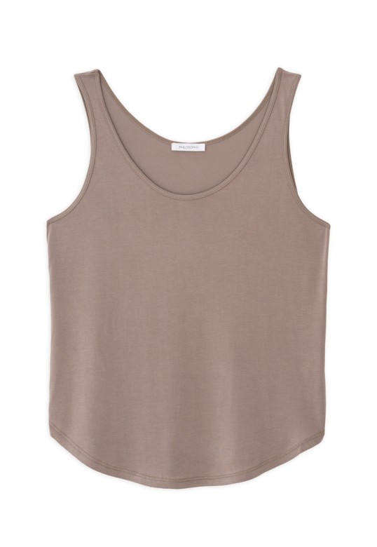 BASIC CUPRO TANK TOP TAUPE