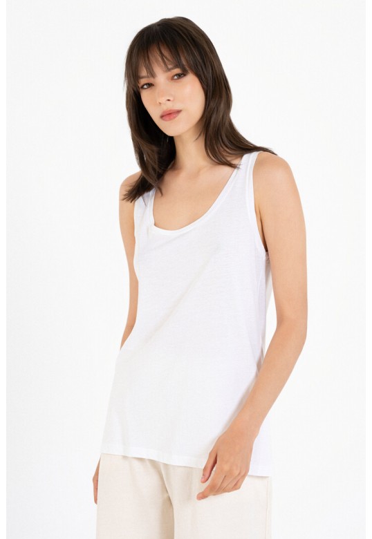 ORGANIC JERSEY TANK TOP WHITE