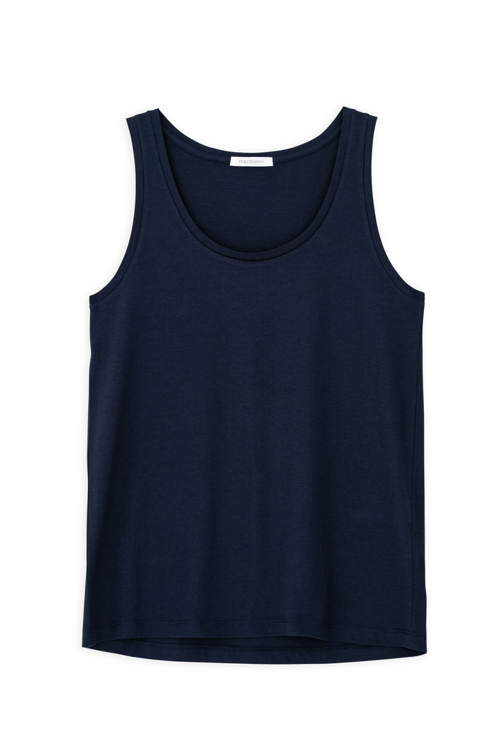 ORGANIC JERSEY TANK TOP DARK BLUE