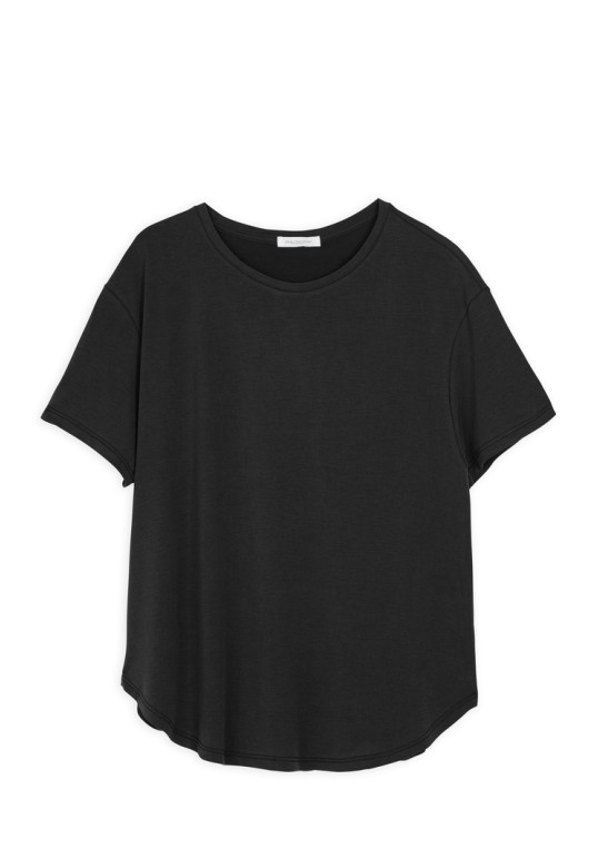 BASIC CUPRO T-SHIRT OFF BLACK
