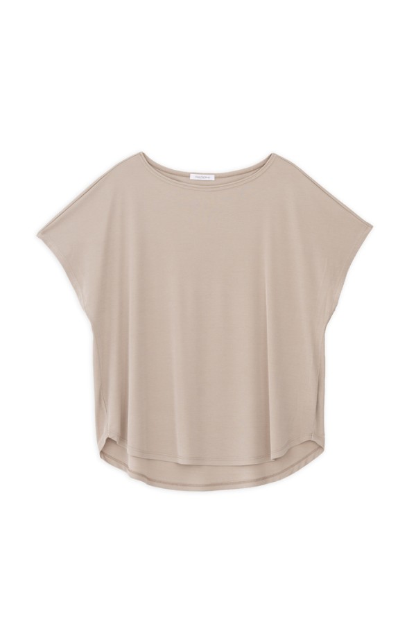 RIB OVERSIZED TOP LIGHT BEIGE