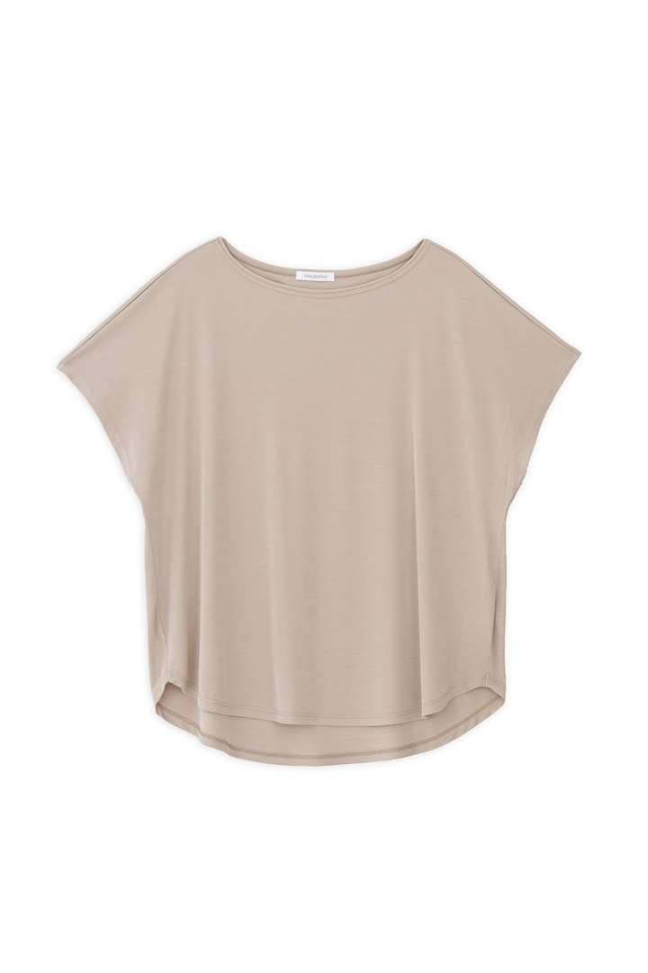 RIB OVERSIZED TOP LIGHT BEIGE