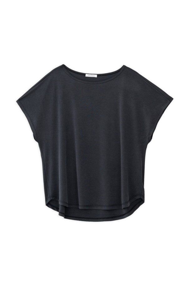 RIB OVERSIZED TOP OFF BLACK