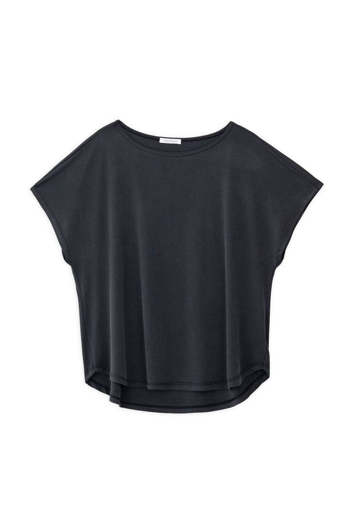 RIB OVERSIZED TOP OFF BLACK