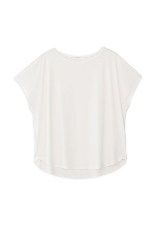 RIB OVERSIZED TOP OFF WHITE