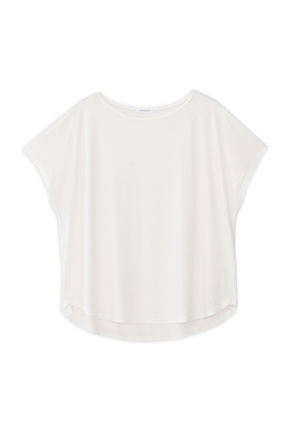 RIB OVERSIZED TOP OFF WHITE