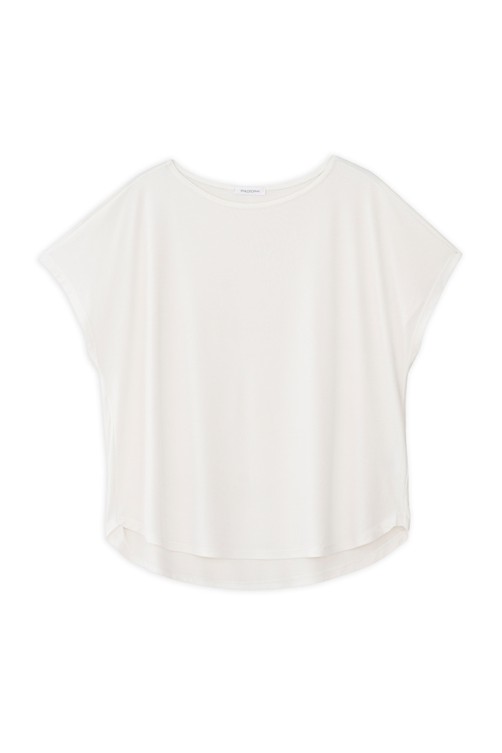 RIB OVERSIZED TOP OFF WHITE