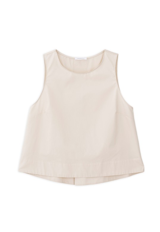POPLIN CROPPED TOP CREAM