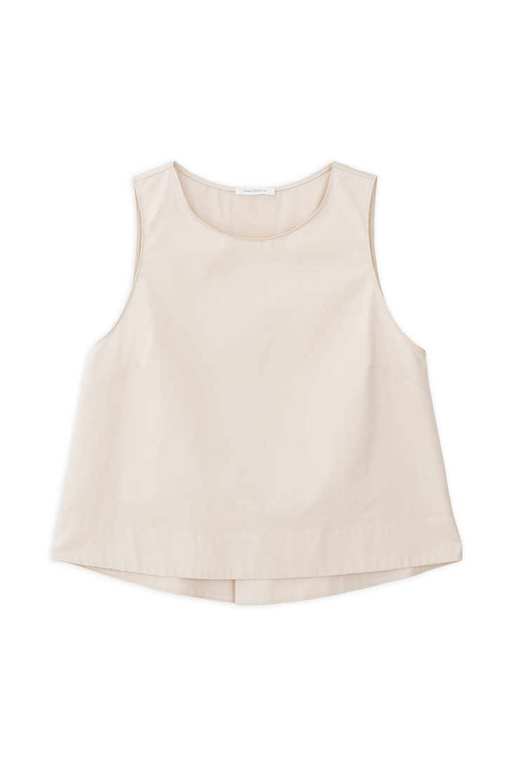 POPLIN CROPPED TOP CREAM