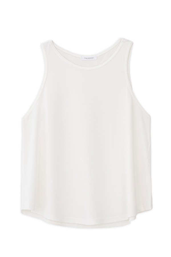 RIB HALTER NECK TOP OFF WHITE