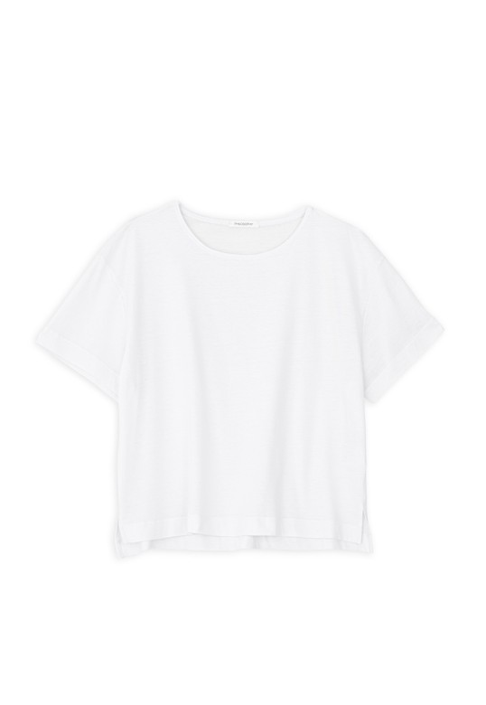 ORGANIC JERSEY CROPPED T-SHIRT WHITE