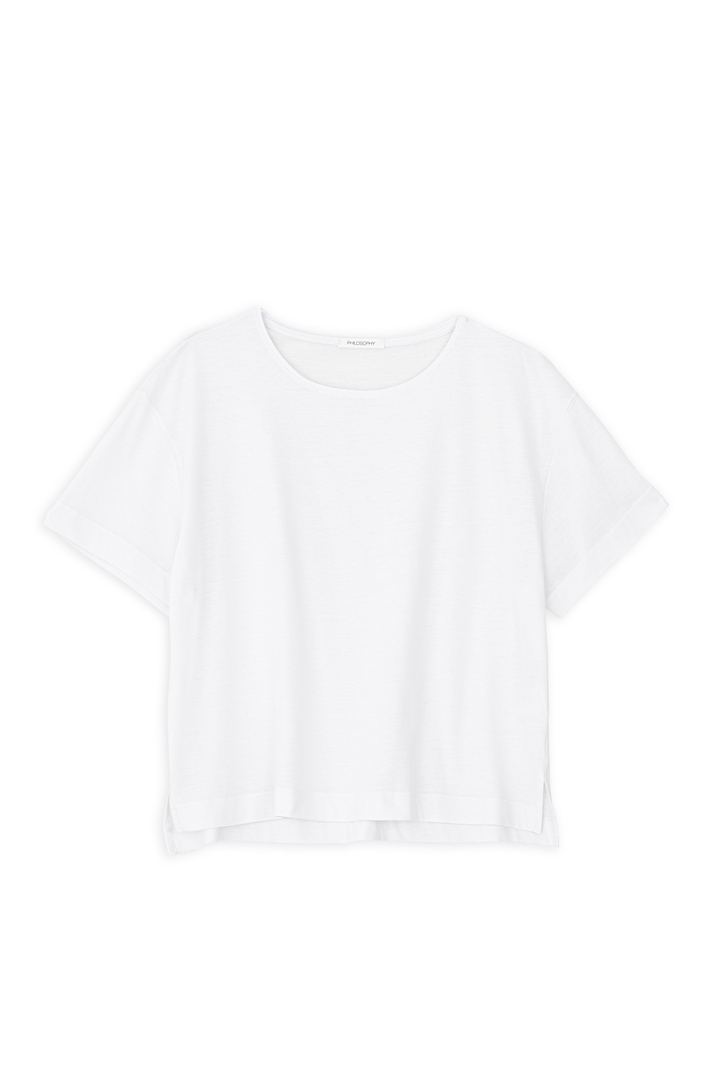 ORGANIC JERSEY CROPPED T-SHIRT WHITE