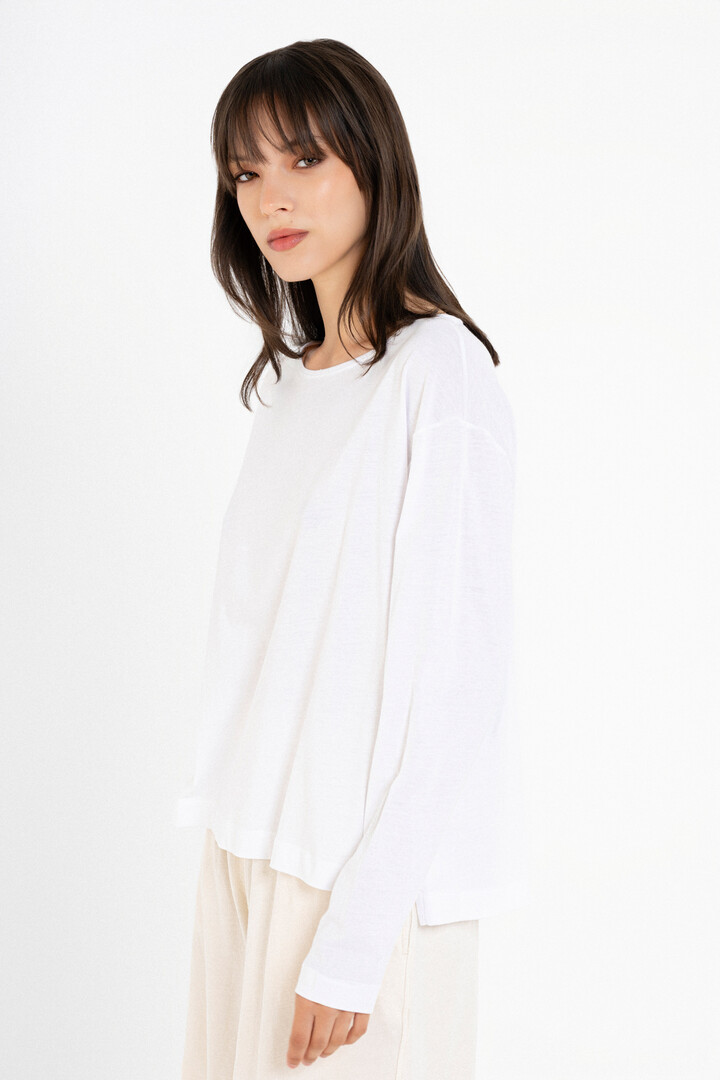 ORGANIC JERSEY CROPPED TOP WHITE