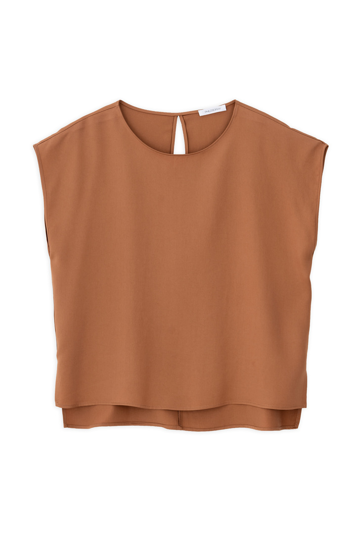 LYOCELL CROPPED TOP CAMEL