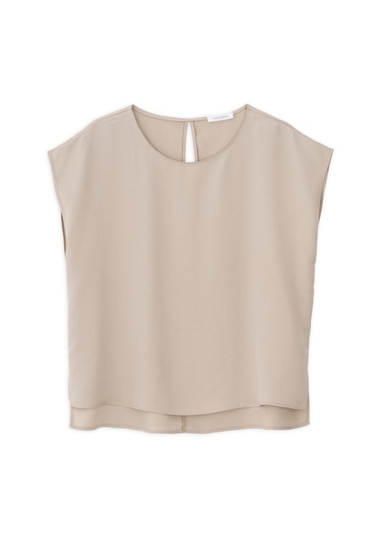 LYOCELL CROPPED TOP LIGHT BEIGE