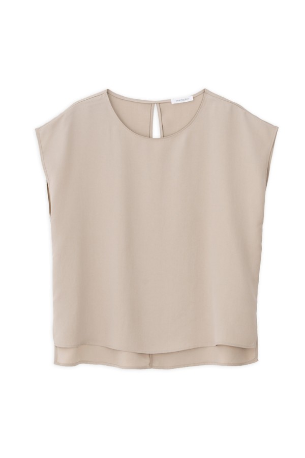 LYOCELL CROPPED TOP LIGHT BEIGE