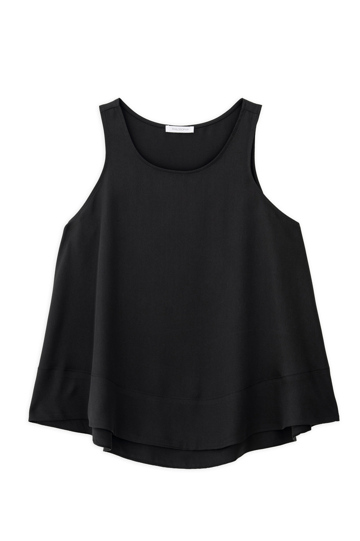 LYOCELL HALTER NECK BLOUSE BLACK
