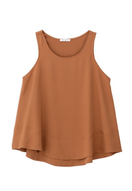 LYOCELL HALTER NECK BLOUSE CAMEL