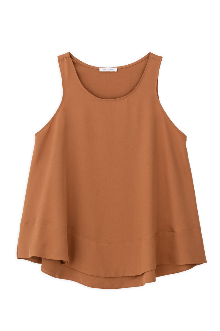 LYOCELL HALTER NECK BLOUSE CAMEL