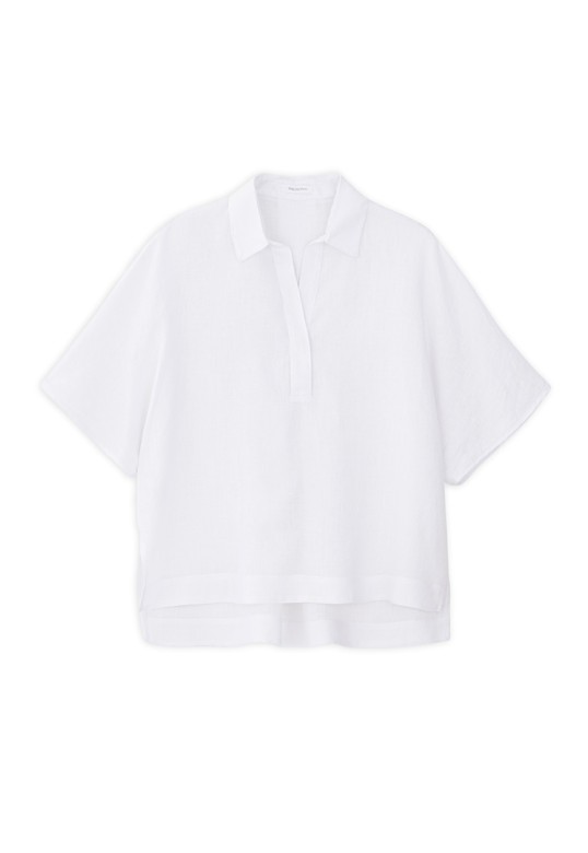 LINEN OVERSIZED BLOUSE WHITE