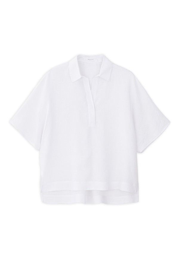 LINEN OVERSIZED BLOUSE WHITE