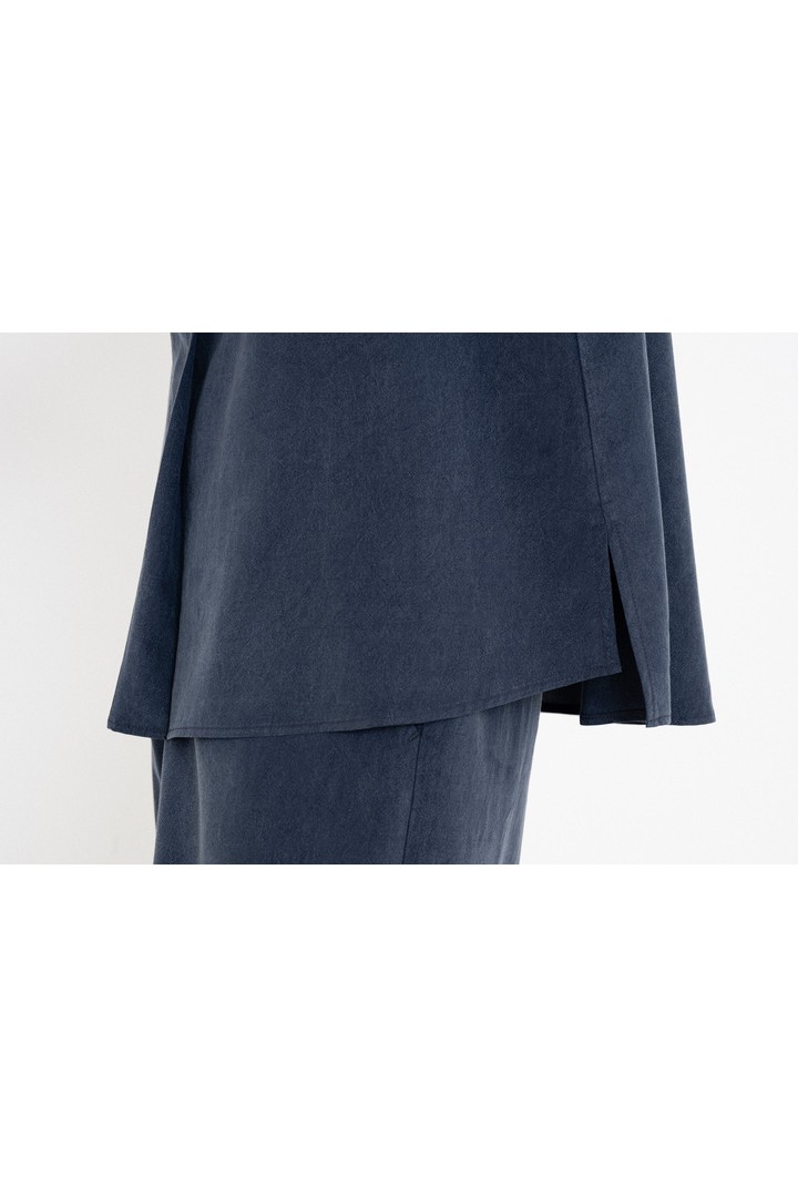 WASHED TENCEL SLEEVELESS BLOUSE DARK BLUE