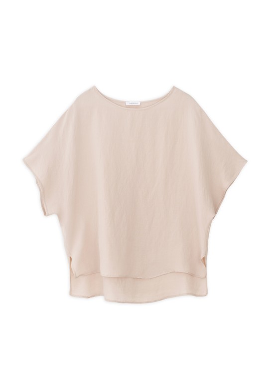 GAUZE OVERSIZED BLOUSE LIGHT BEIGE