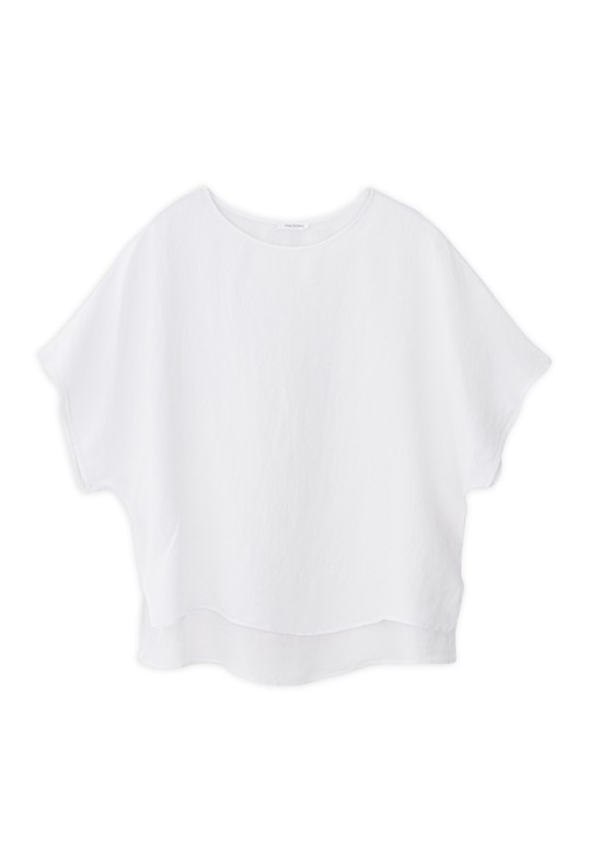 GAUZE OVERSIZED BLOUSE WHITE