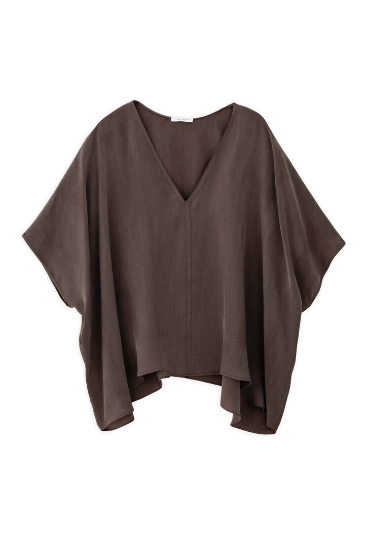 CUPRO OVERSIZED BLOUSE BROWN
