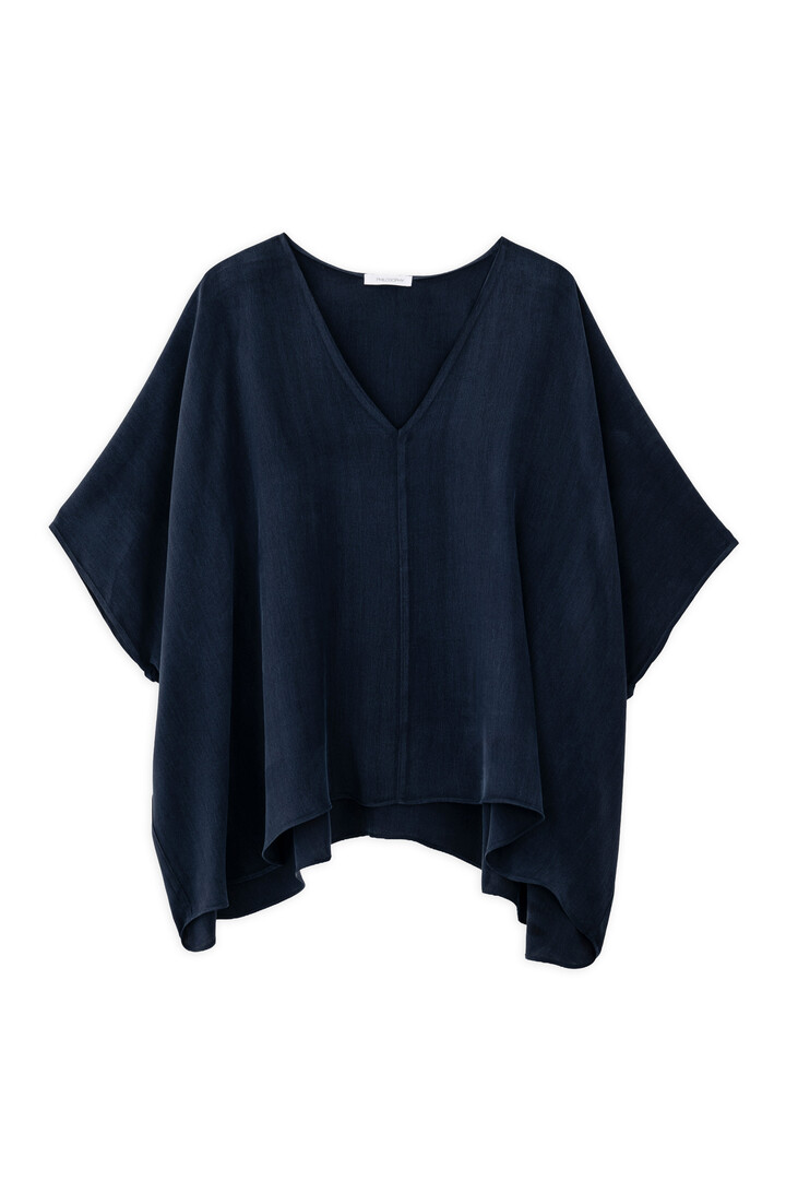 CUPRO OVERSIZED BLOUSE DARK BLUE